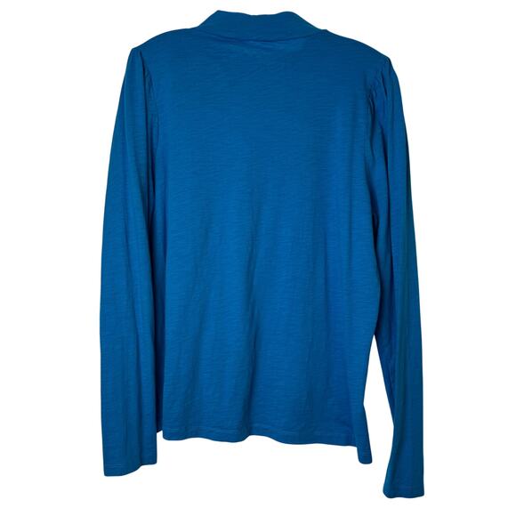 LOFT Puff Sleeve Blue Blouse Size XXL - Picture 3 of 9